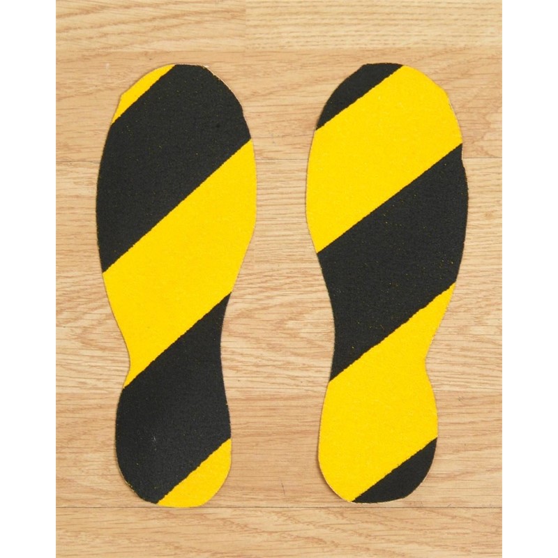 Anti Slip Foot Print Floor Stickers 10 Pairs 10left 10right